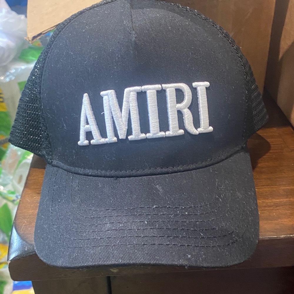 AMIRI Black and White Logo Mesh Cap